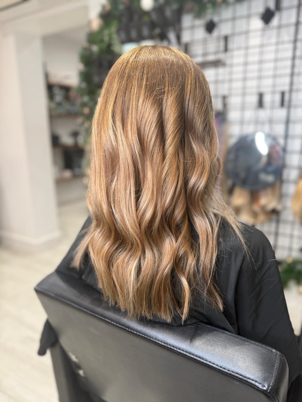 After photo of soft copper waves by Rebecca Jane Hair